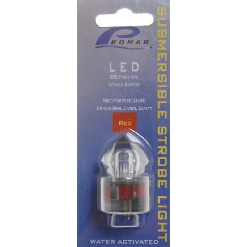 Submersible Strobe Light Water Activated Led 300Hr, Red