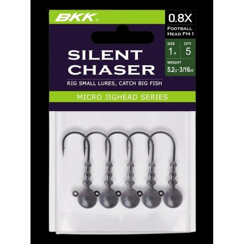 BKK Silent Chaser Football Head Jighead | 3/16 Oz.-#1