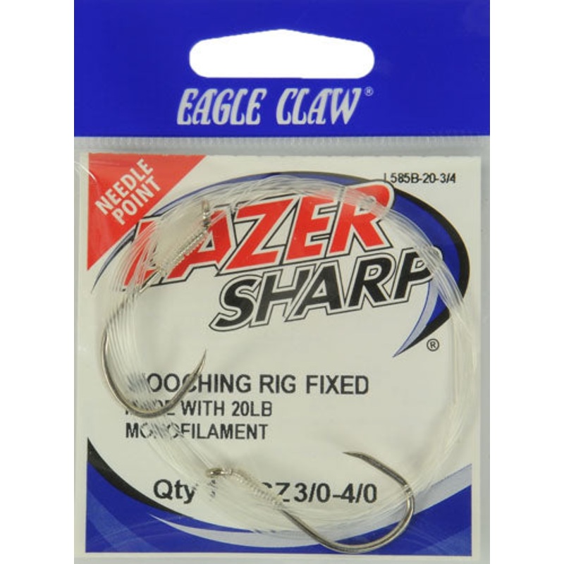 Eagle Claw Lazer Barbless Mooching Rig 20 Lb Fixed