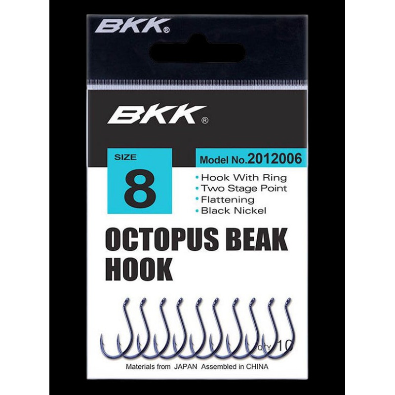 BKK Octopus Beak Hook - 1/0 - 8 Pack