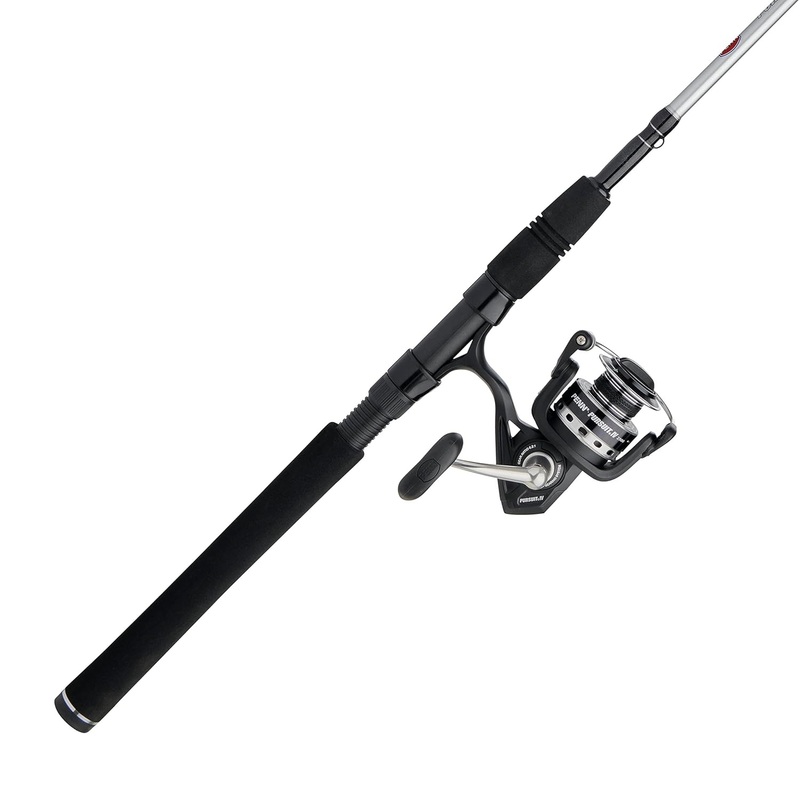 Penn 8 Pursuit IV 2-Piece Fishing Rod and Reel Surf Spinning Combos, 8, 2 Graphite Composite Fishing Rod with 5 Reel, Durable and Lightweight