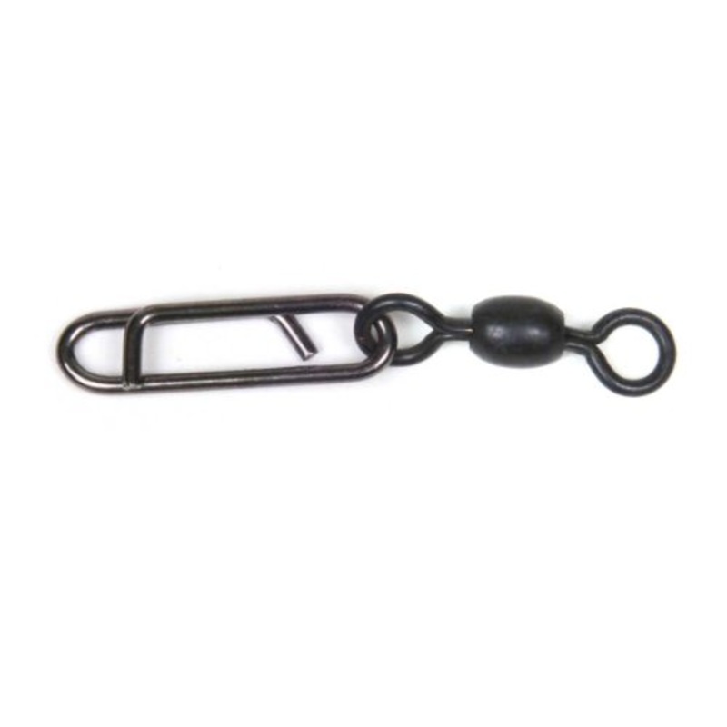 Stainless Fast Snap with Krok Swivel, Black, Large Sz5 70 5PK
