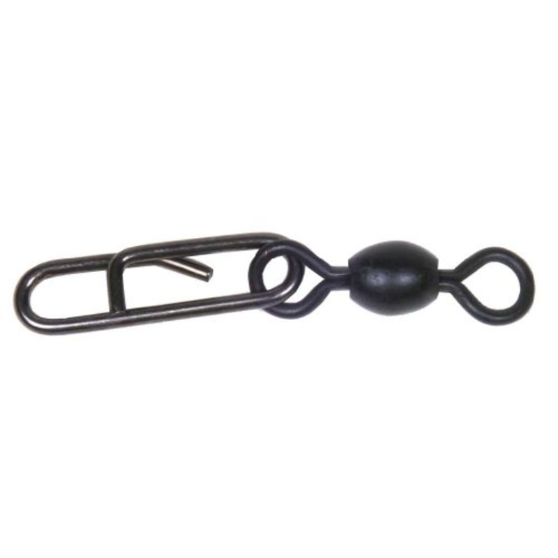 Stainless Fast Snap with Krok Swivel, Black Medium Sz3 50 5PK