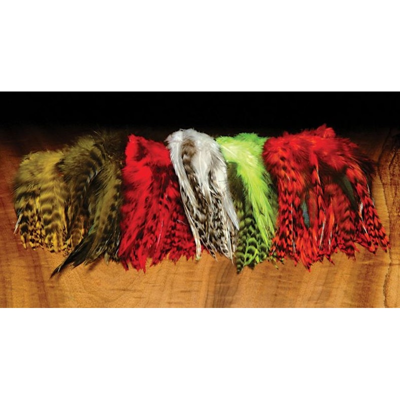 Hareline Strung 4-6" Grizzly Variant Saddle Hackle