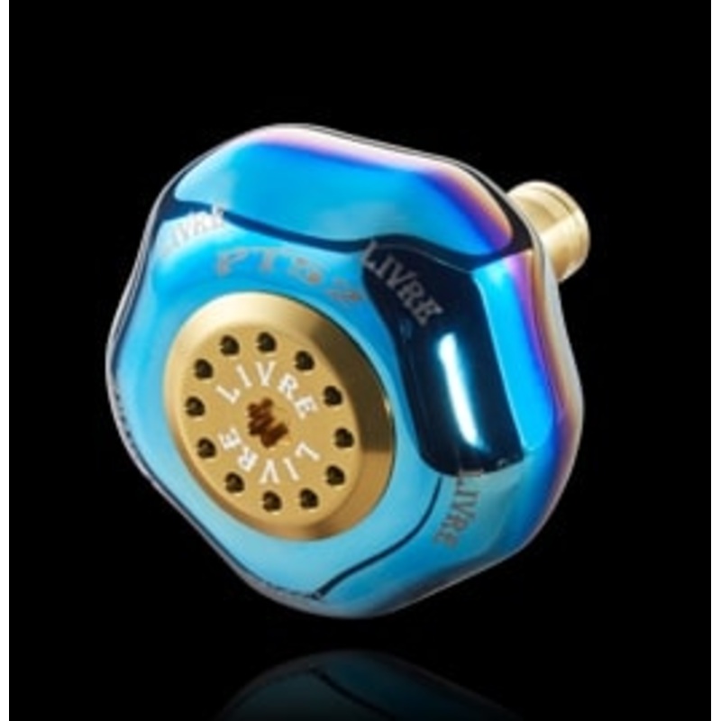 Livre Single Knob 1 pcs PT52 for Daiwa L (Fire + Titanium C)