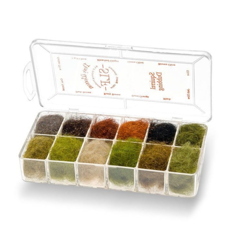 SLF Squirrel Dubbing 12 Color Dispenser