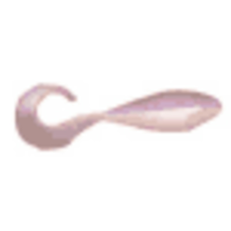Bass A Curly Shad 2" 10ct Albino Shad