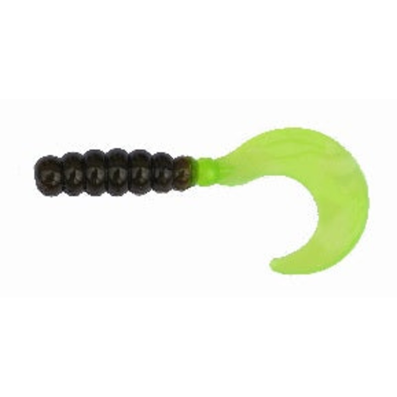 Big Bite Fat Grub 2" 10ct Green Pumpkin/Chartreuse