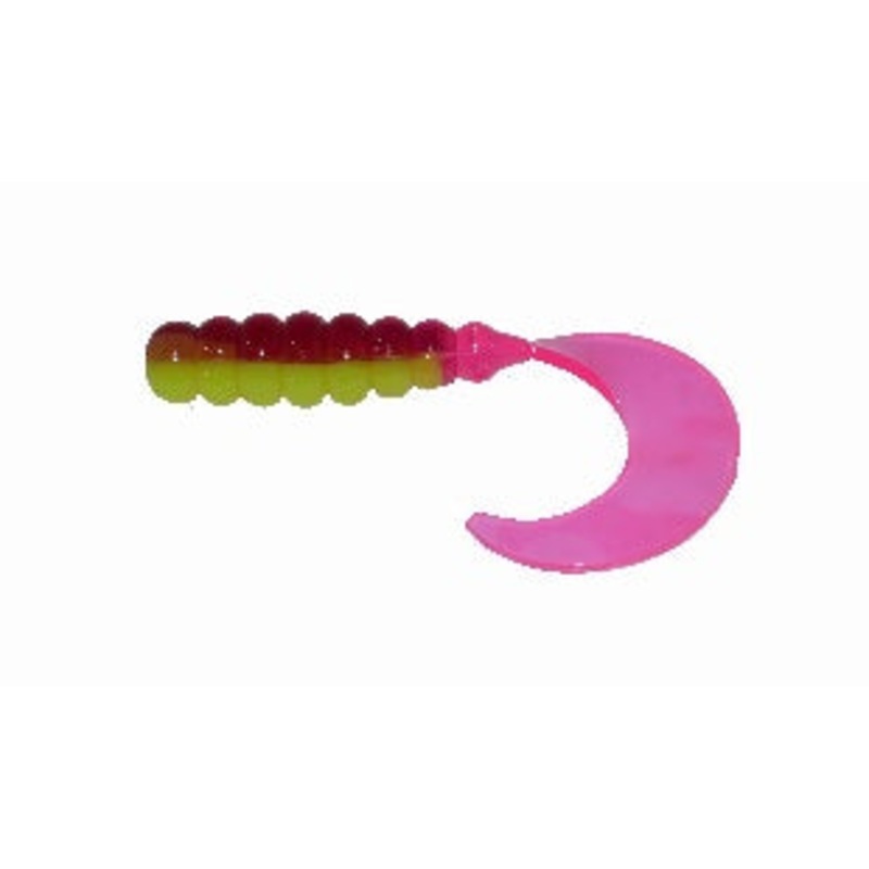 Big Bite Fat Grub 2" 10ct Purple Opaque Chartreuse.