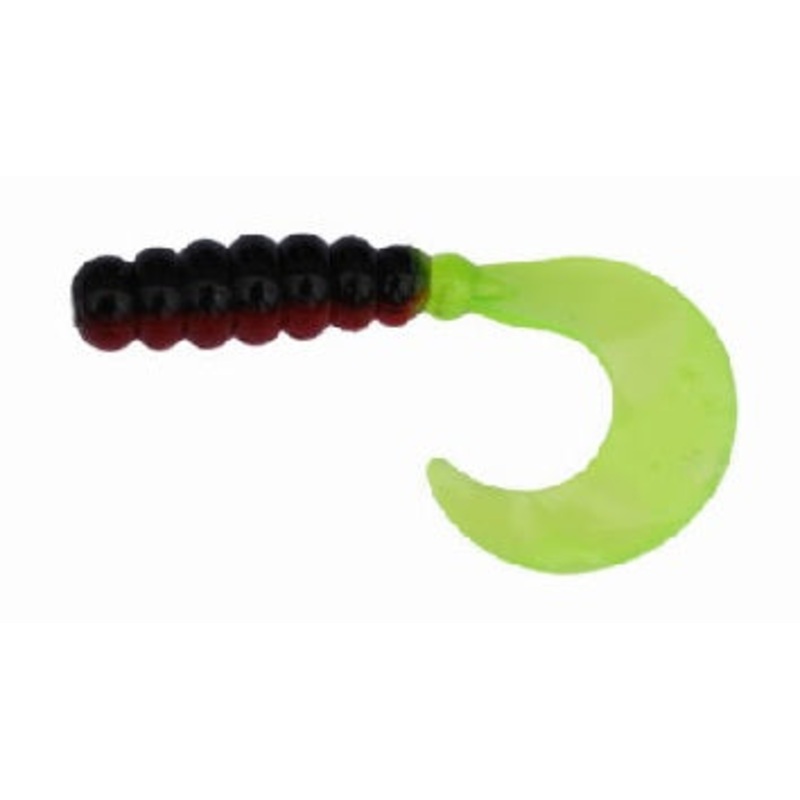 Big Bite Fat Grub 2" 10ct Red/Black/Chartreuse
