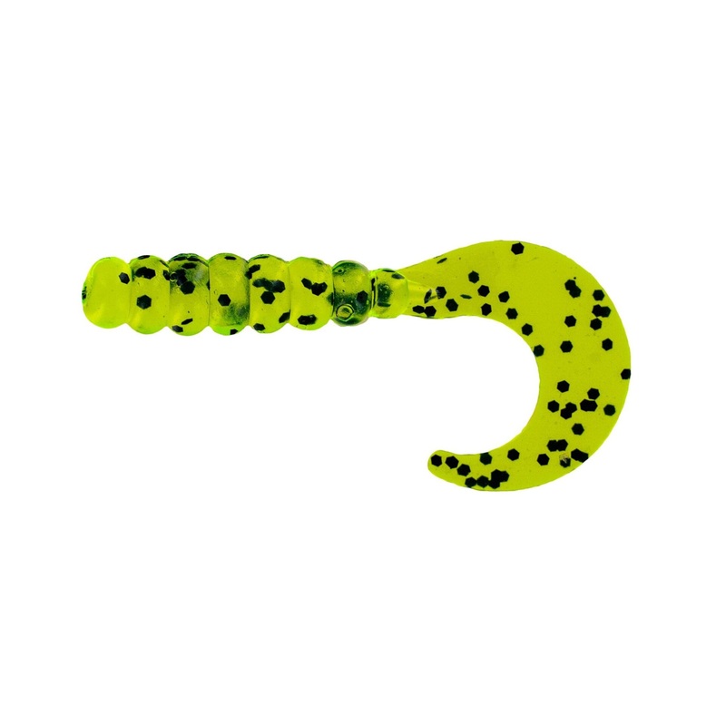 Big Bite Fat Grub 2in 10ct Chartreuse/Pepper