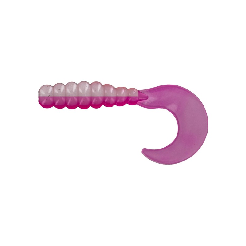 Big Bite Fat Grub 2in 10ct Pink/White