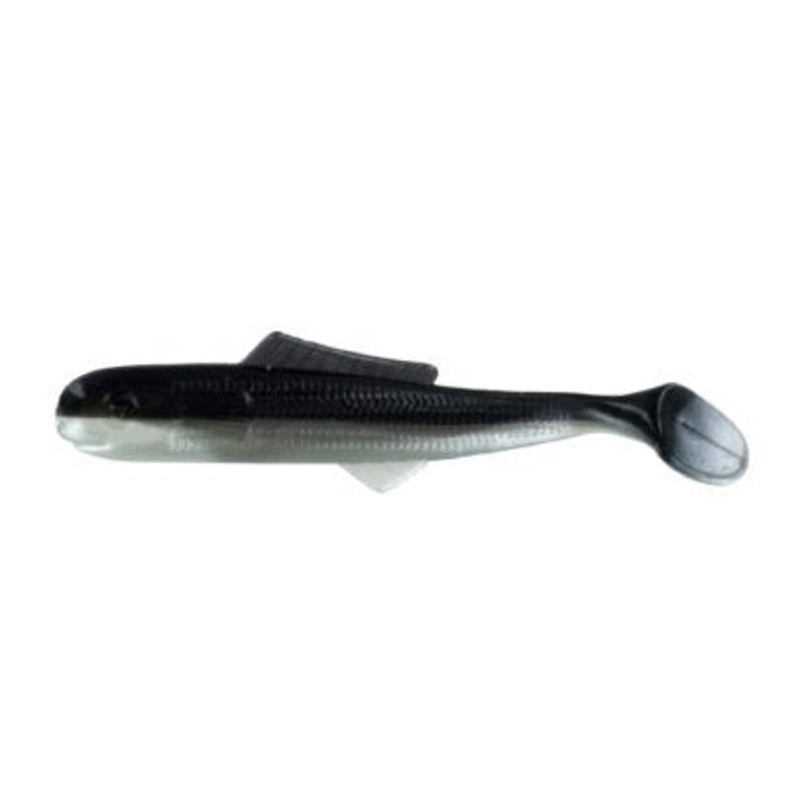 Big Bite Minnow Shad Tail 2.5" 10ct Pearl/Black Back