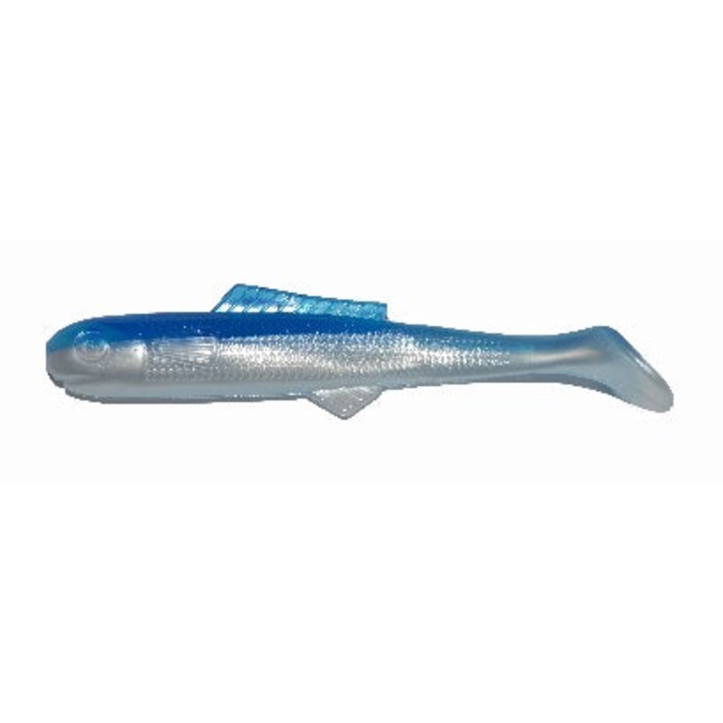 Big Bite Minnow Shad Tail 2.5" 10ct Pearl/Blue Back