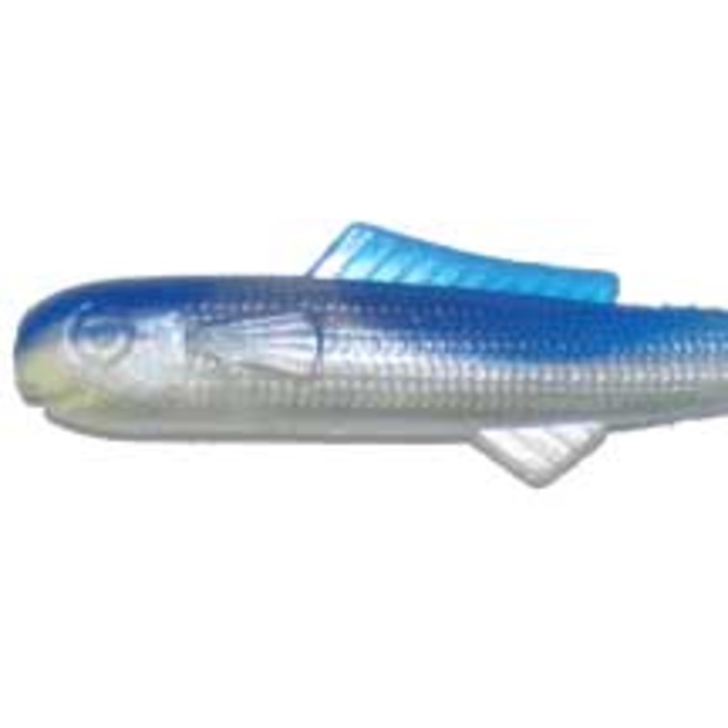 Big Bite Minnow Split Tail 2.5" 10ct Pearl/Blue