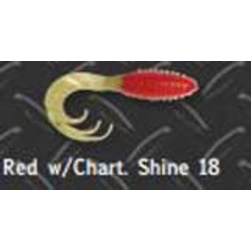 Big Bite Ring Triple Grub 2" 10ct Red/Chartreuse