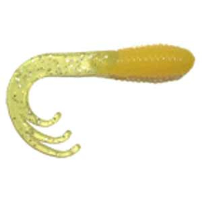 Big Bite Triple Tip Grub 2" 10ct Yellow Chartreuse.Shiner