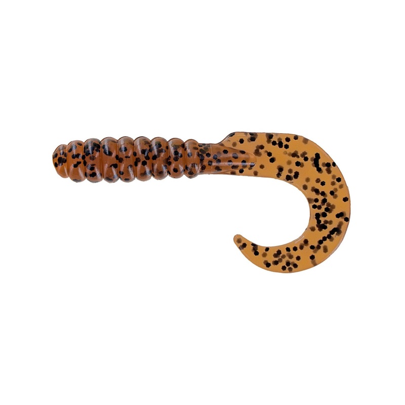 Big Bite Curl Tail Grub 2in 10ct Pumpkinseed