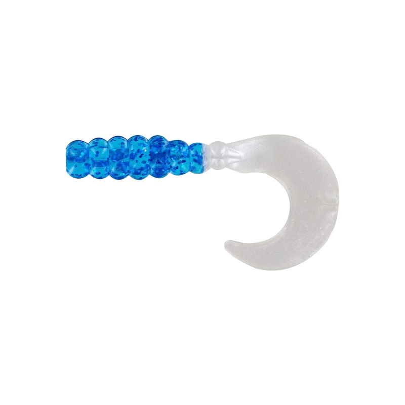 Big Bite Fat Grub 2in 10ct Blue Glitter Pearl