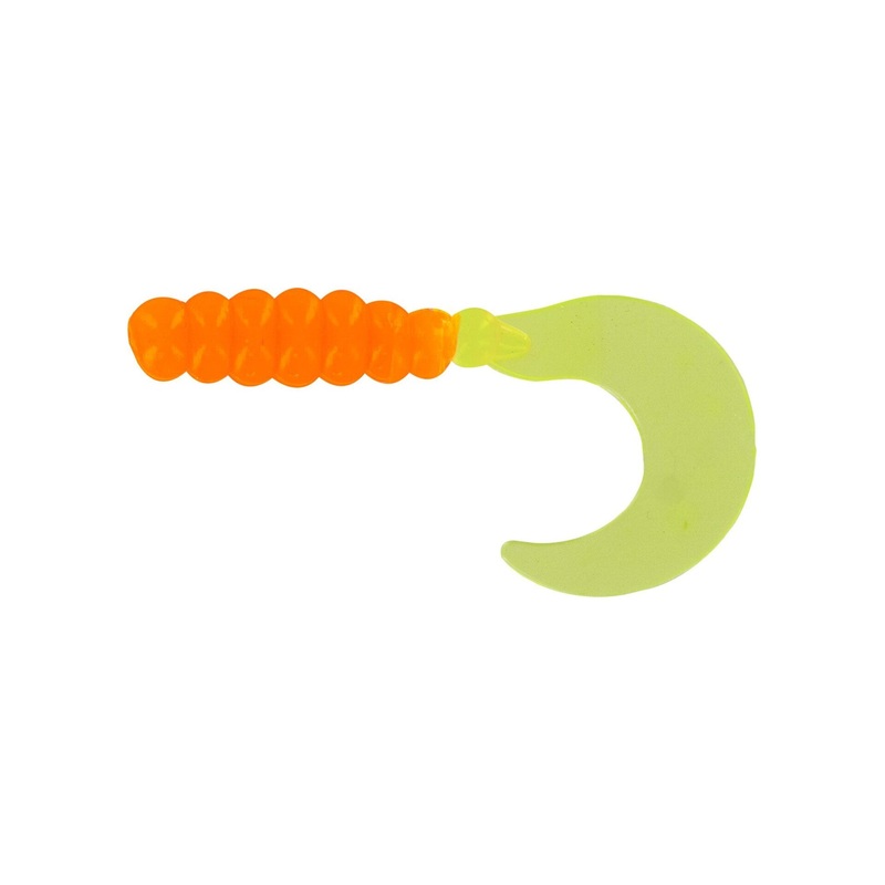 Big Bite Fat Grub 2in 10ct Orange/Chartreuse