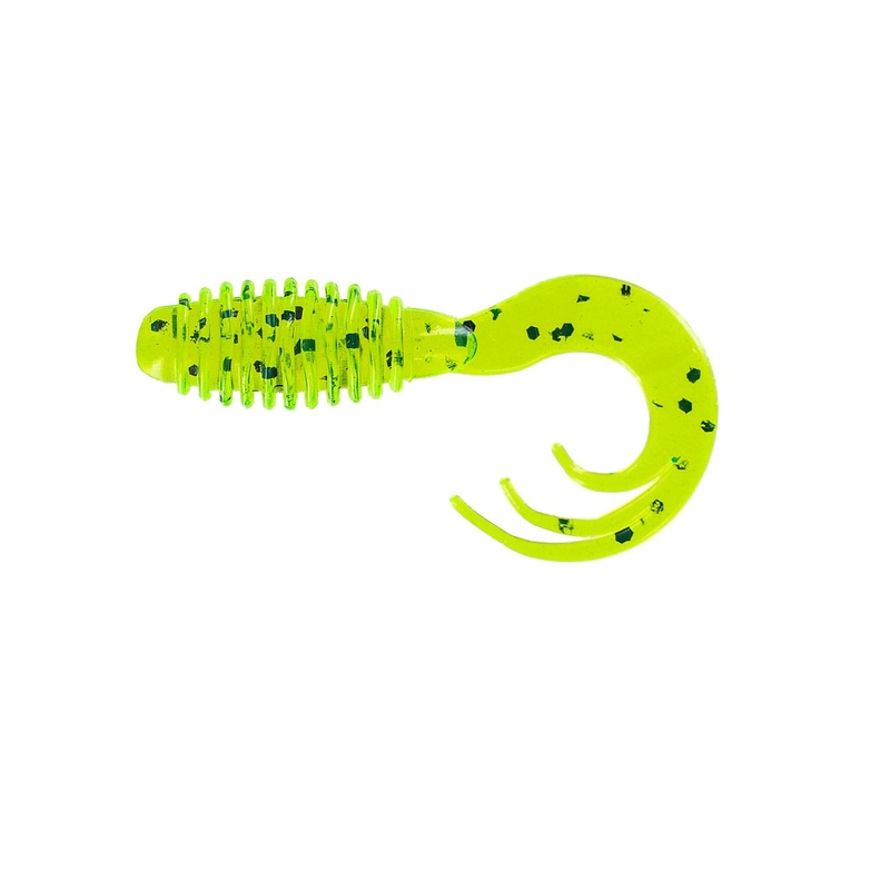 Big Bite Ring Triple Grub 2in 10ct Chartreuse Pepper