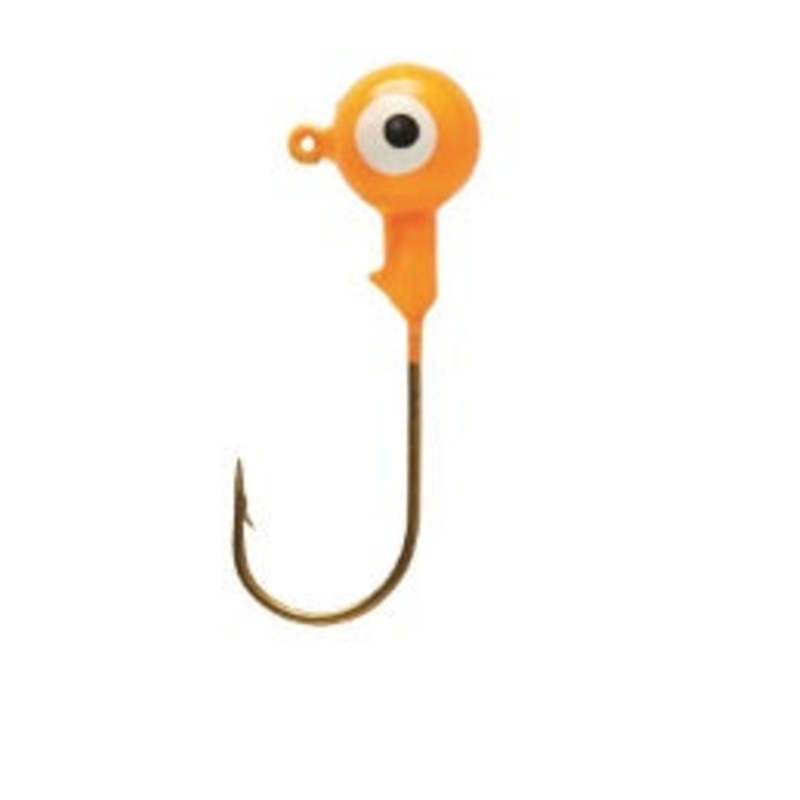 Eagle Claw Ball Jig Head 1/16 10ct Orange