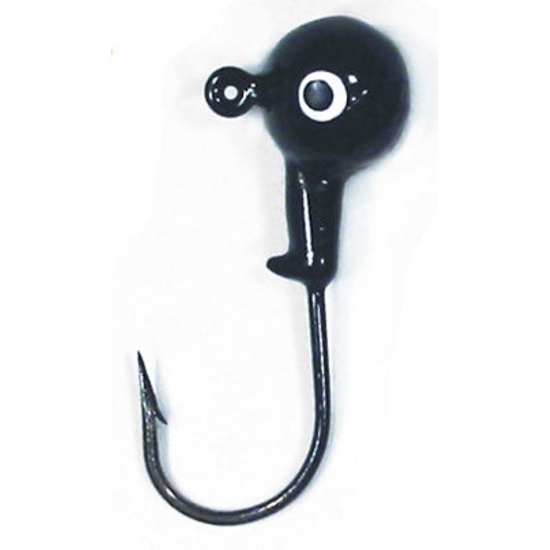 Eagle Claw Jig Head 1/8 10ct Black
