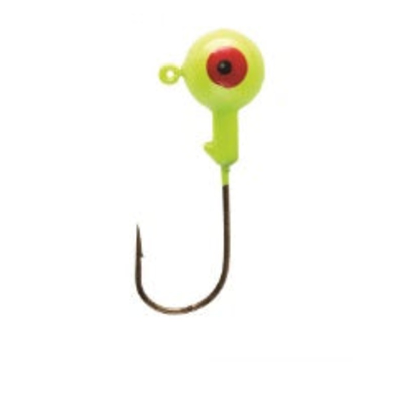 Eagle Claw Jig Head 3/8 10ct Chartreuse