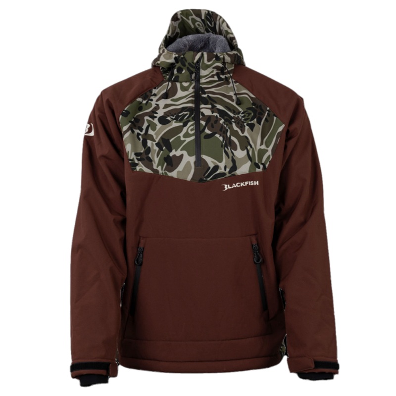 Blackfish Gale Softshell Pullover - Brown/Prym1 OS Woods - L