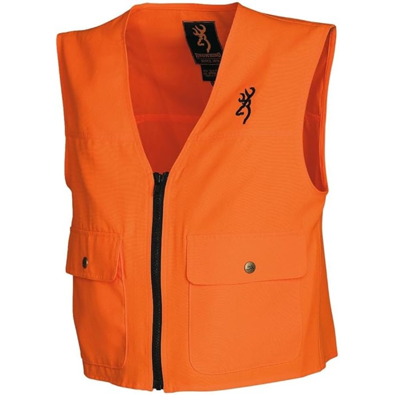Browning Youth Blaze Orange Safety Vest, Back License