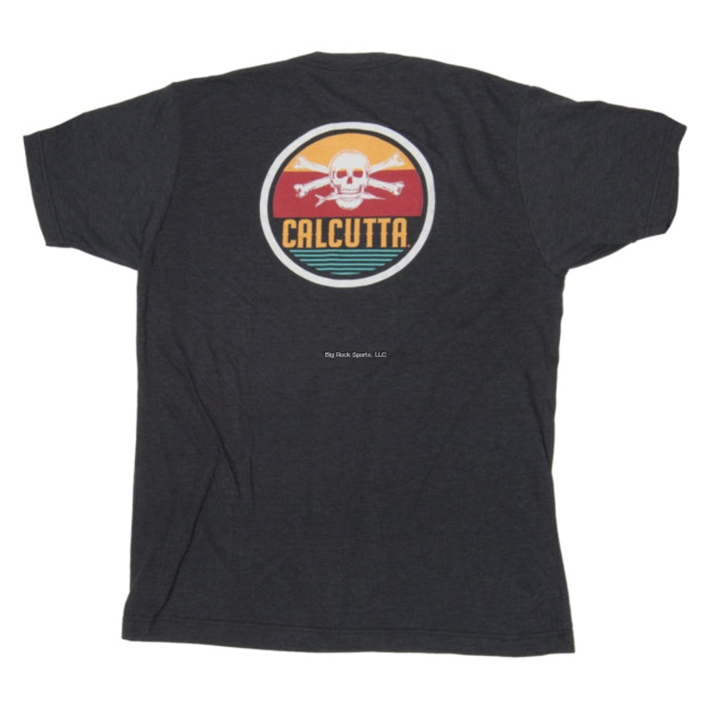Calcutta Retro Circle Design Short Sleeve No Pocket Tri Blend