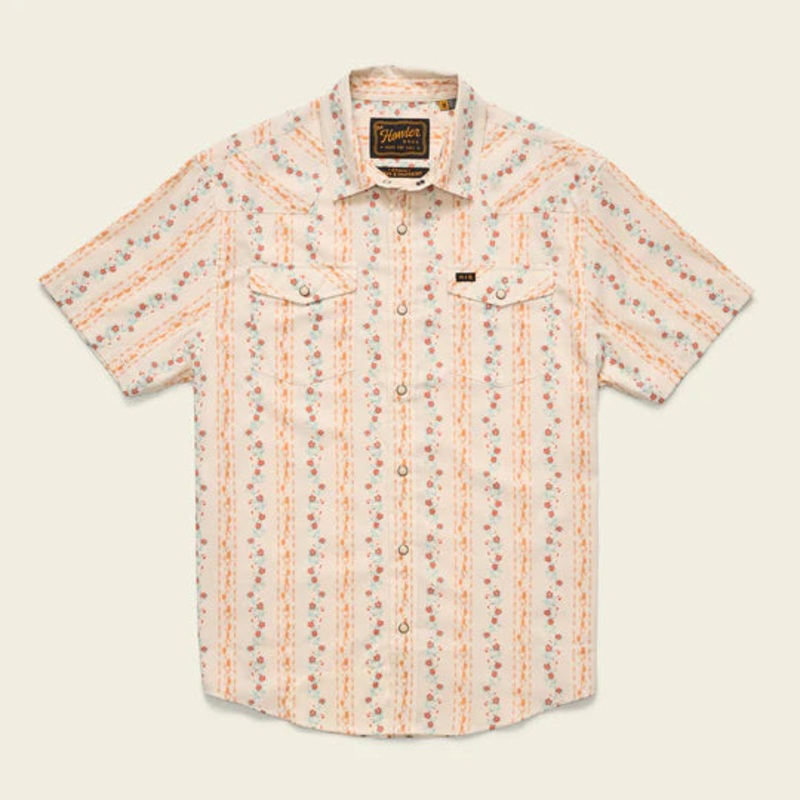 Howler Bros - H Bar B Snapshirt - Hibiscus Ribbons: Riverbed Oxford
