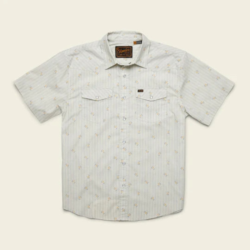 Howler Bros - H Bar B Snapshirt - Vintage Grid Floral: Medium White