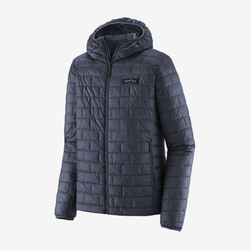 Patagonia - Men's Nano Puff Fitz Roy Trout Hoody - Smolder Blue