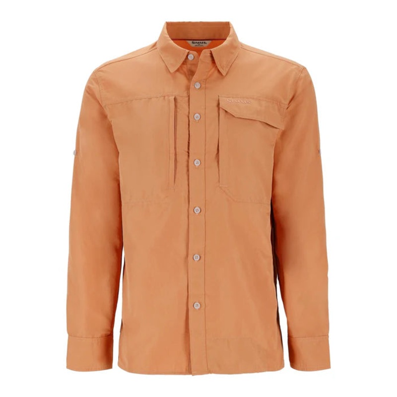 Simms Men's Guide Fishing Shirt - Orange Maple