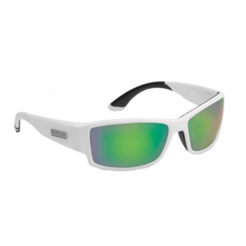 Flying Fisherman Razor Matte White/Amber-Green Mirror