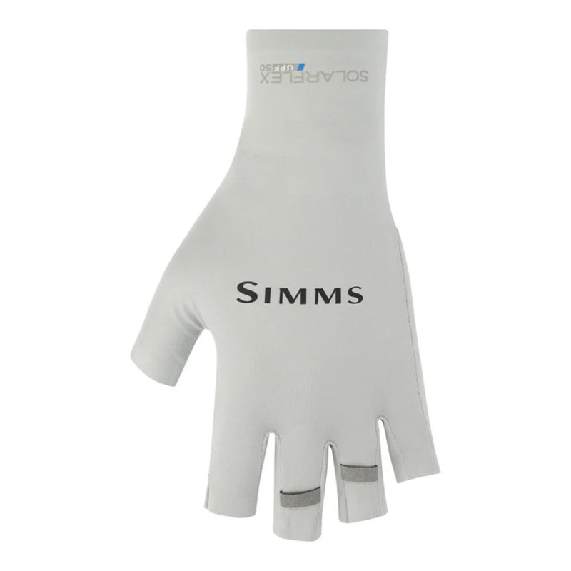 Simms SolarFlex Half-Finger Sun Gloves - Sterling