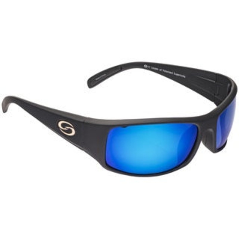 Strike King Sunglass S11 Okeechobee Matte Black/Blue Mirror