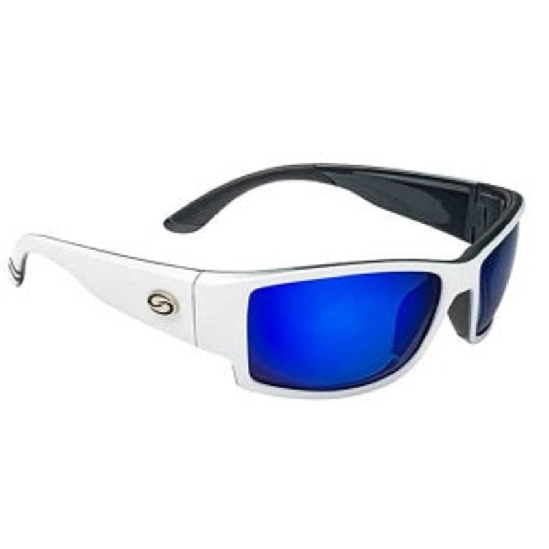Strike King Sunglass SK Plus Ouachita White/Black-Blue Mirror