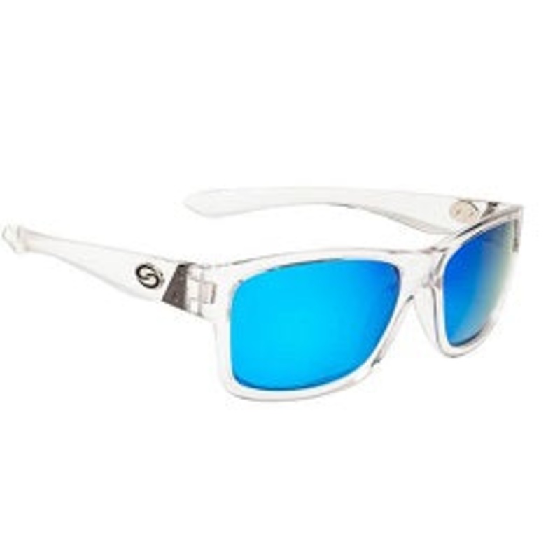 Strike King Sunglass SK Plus Platte Crystal Clear-Blue Mirror