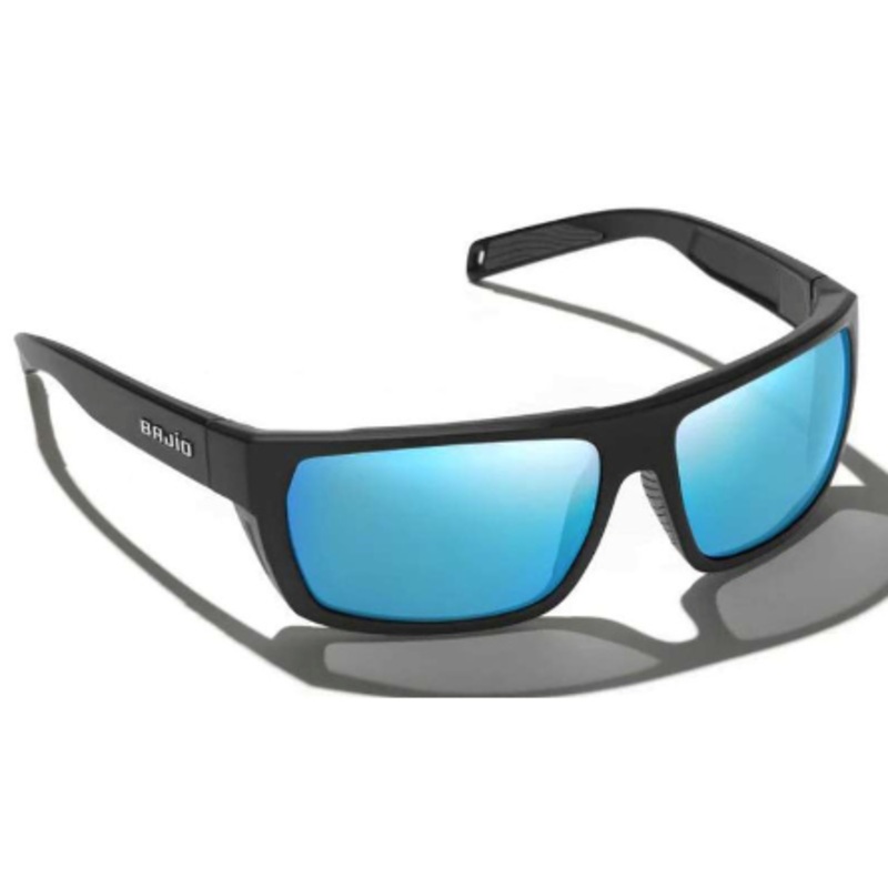 Bajio Palometa Black Matte Frame/Blue Mirror Glass Lens Sunglasses