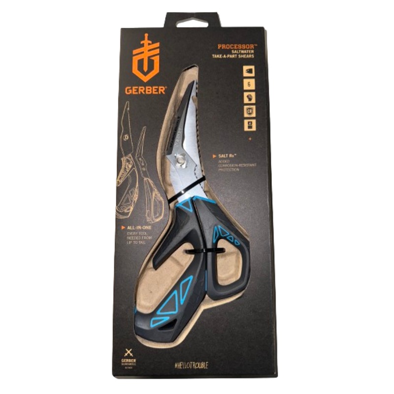 Gerber Processor Take-A-Part Shears - Saltwater Black/Blue