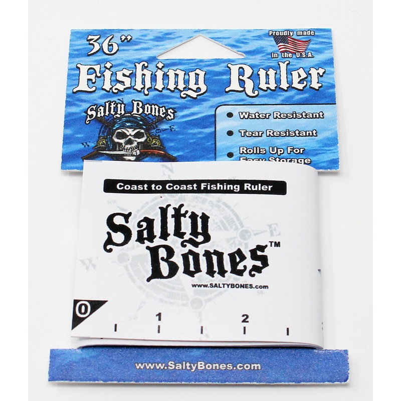 Salty Bones Roll Up Fishing Ruler Coast To Coast No Rules