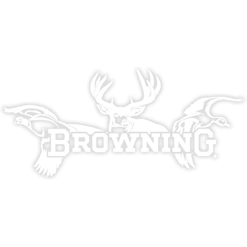 Browning All Seasons Decal 12" White