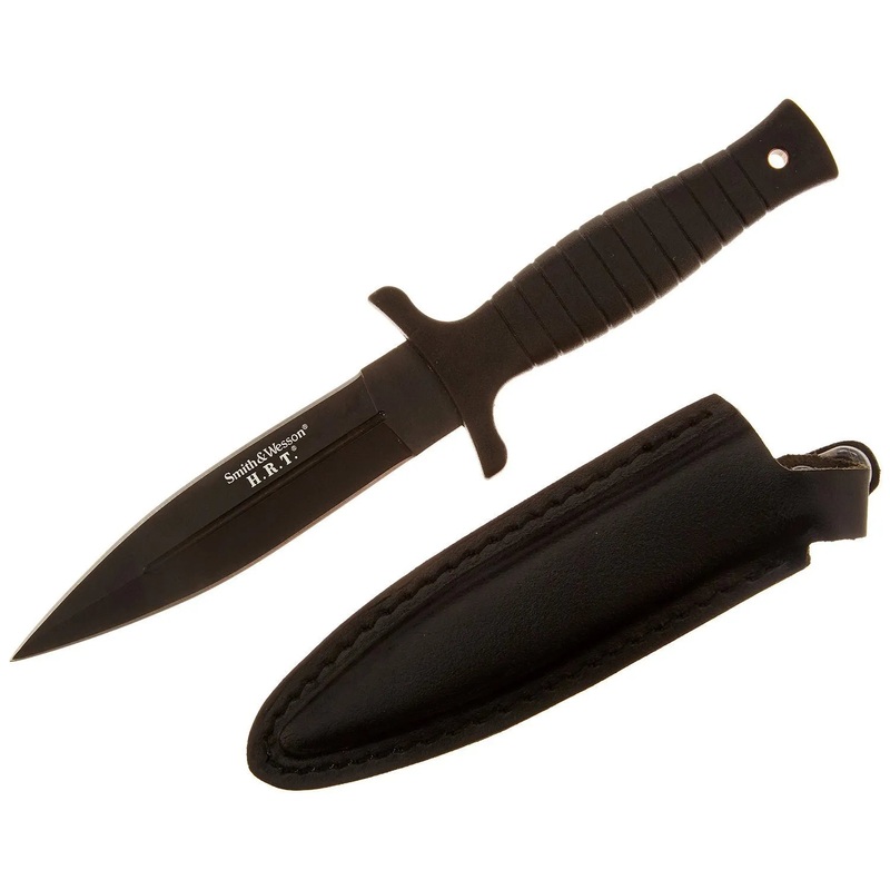 Smith & Wesson Black Dual Edge Boot Knife, 9"