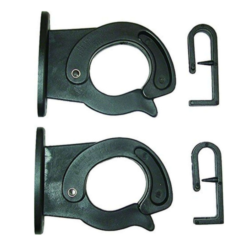Black Marine Sure-Lok Rod Hangers Black 2Pk