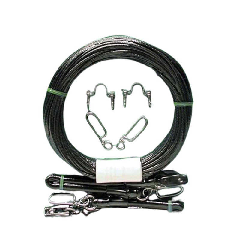 Malin Outrigger Rigging Kit No Release Clips, Clear Mono & White Cords
