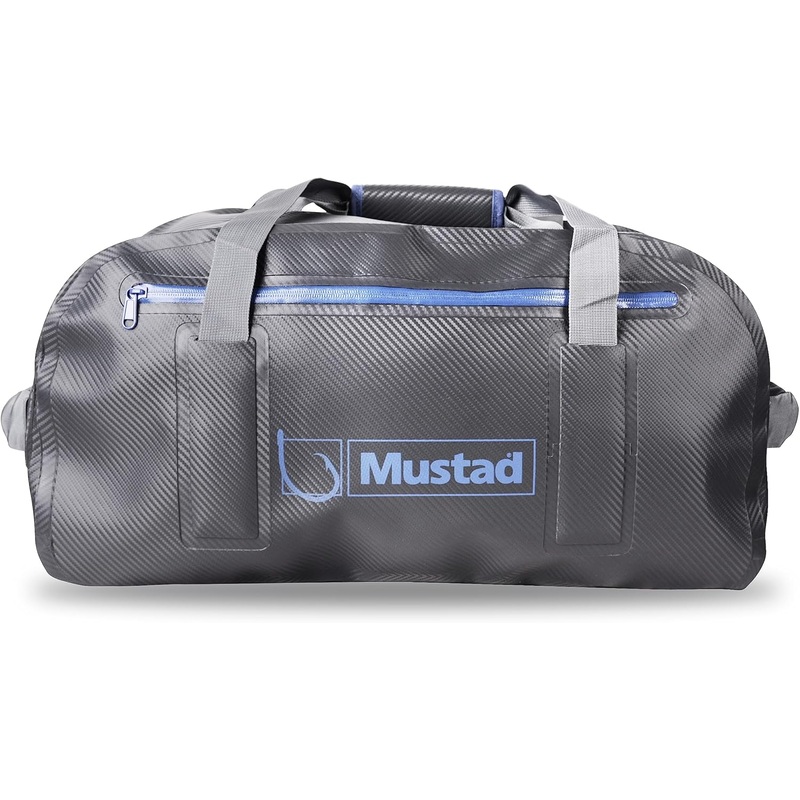 Mustad Dry Duffel Bag Waterproof, 50 Liter Dark Grey/Blue