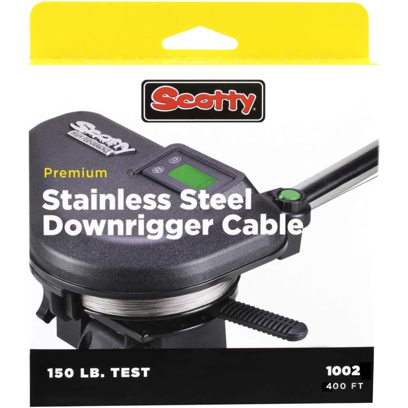 Scotty Premium Stainless Steel Downrigger Cable, 150lb Test, 400ft