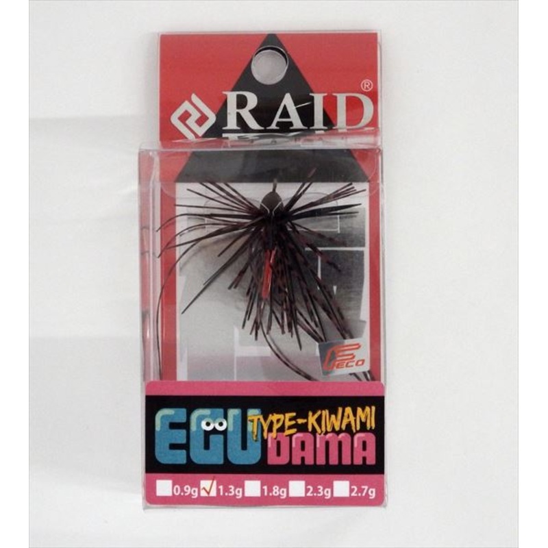 Raid Japan Rubber Jig EGU-Dama Type-Kiwami 1.3g 011 Black Brown